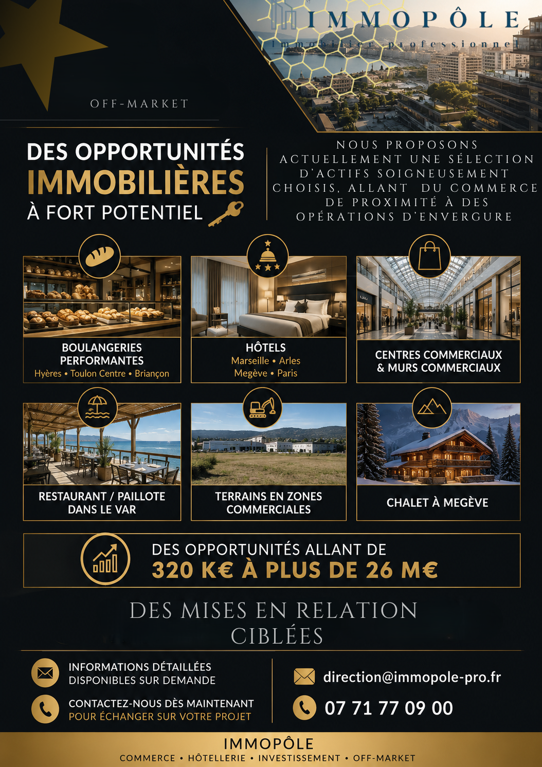 Des opportunités immobilières à fort potentiel 🔑  Nous proposons actuellement une sélection d’actifs soigneusement choisis, allant du commerce de proximité à des opérations d’envergure :